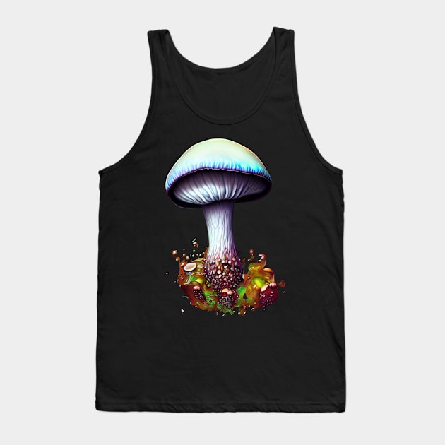 Fun Mushroom Hunter Design Tank Top by NKorn